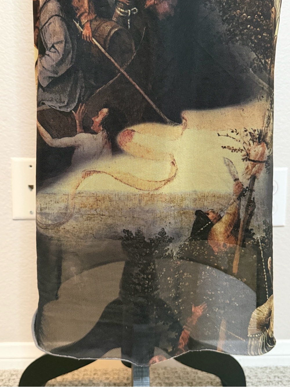 Zara Hieronymus Bosch Ship of Fools Mesh Midi Dress XS Art Print - Picture 5 of 10